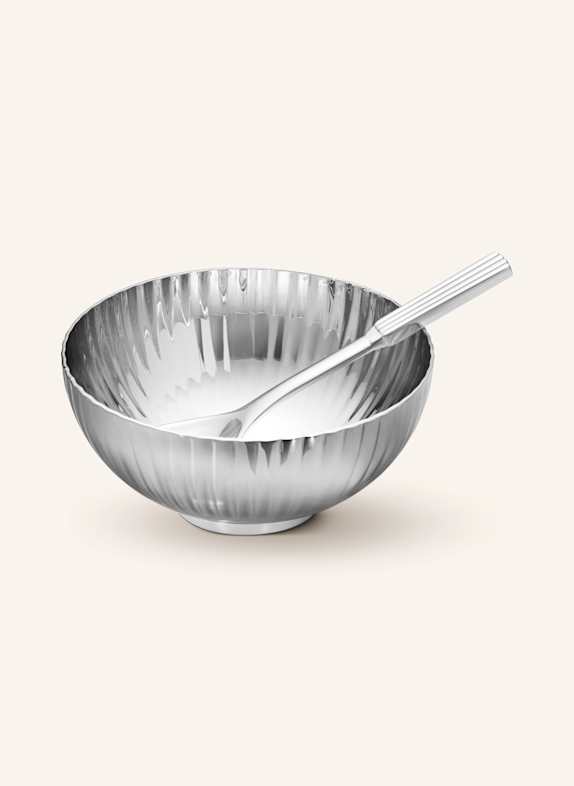 GEORG JENSEN Set BERNADOTTE: Salzschale und Löffel SILBER