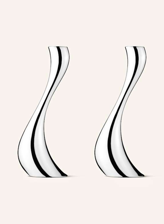 GEORG JENSEN 2er-Set Kerzenhalter COBRA LARGE SILBER