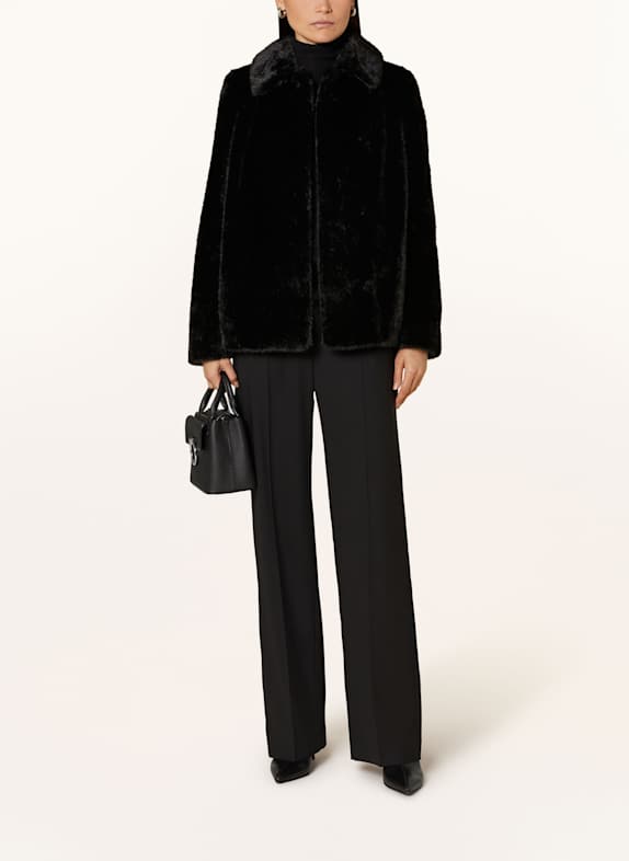 HOBBS Kurtka DANIA ze sztucznego futra CZARNY