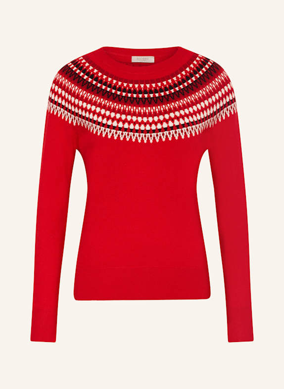 HOBBS Pullover GRETA ROT/ DUNKELBLAU