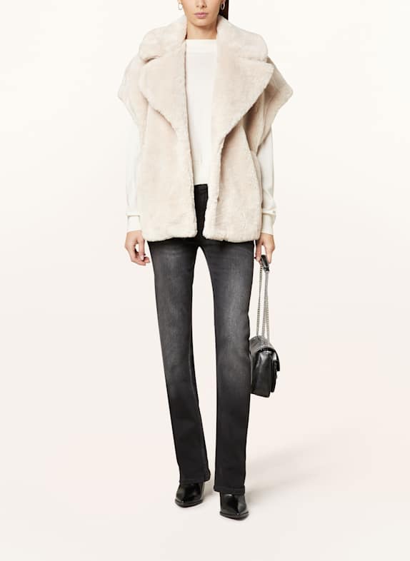 DANTE6 Teddyfell-Weste CHEEDO HELLBRAUN/ WEISS