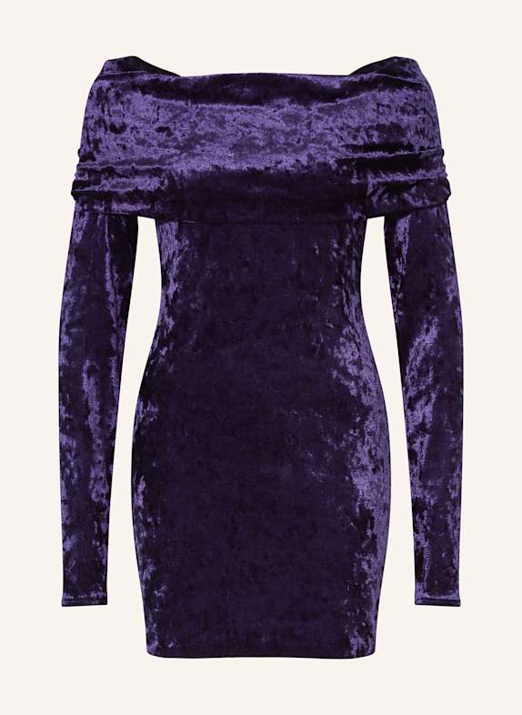 JUNE FRIDAYS Off-Shoulder-Kleid aus Samt LILA