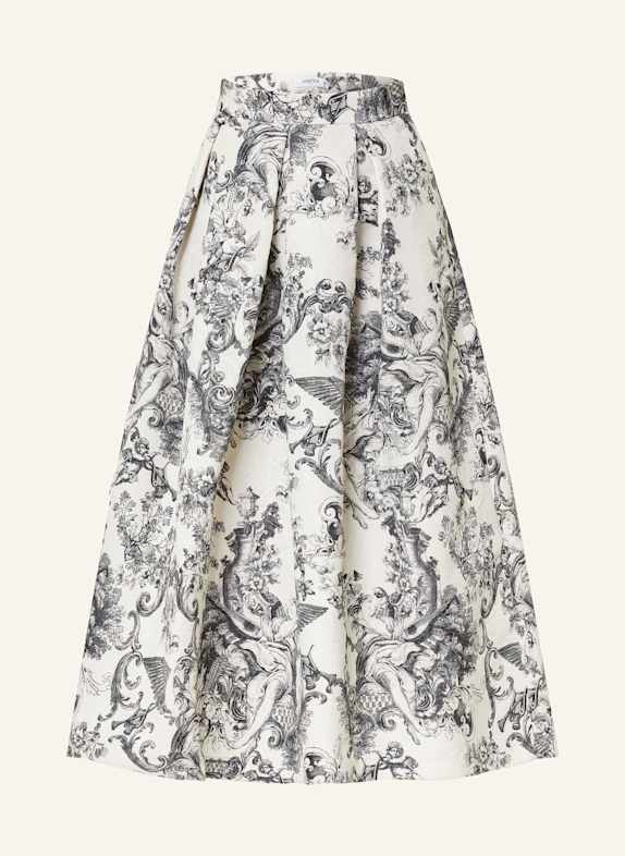 LUNATICA MILANO Jacquard skirt WHITE/ BLACK