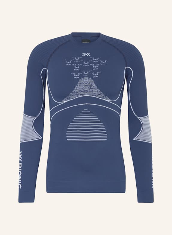 X-BIONIC Funktionswäsche-Shirt ENERGY ACCUMLATOR 4.0 DUNKELBLAU / WEISS