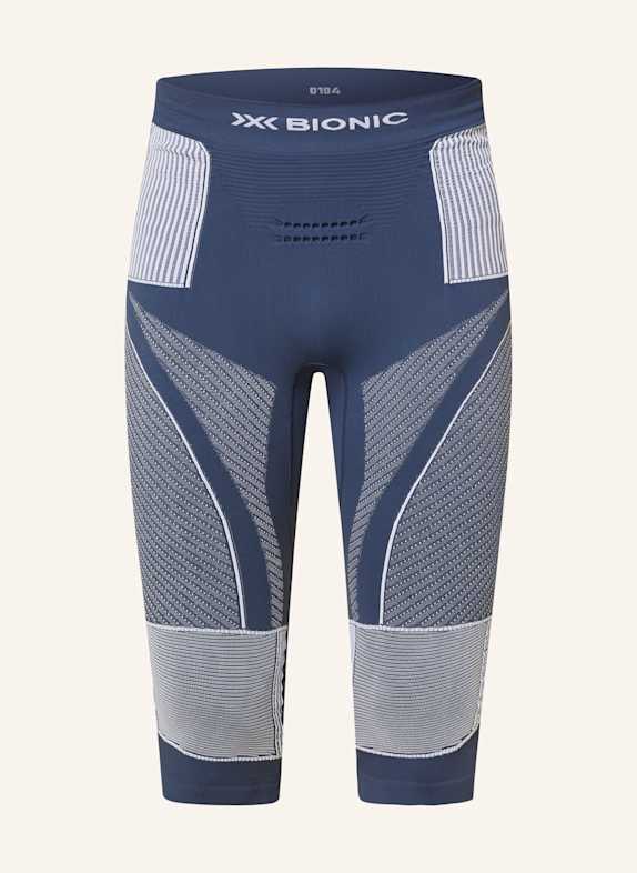 X-BIONIC ENERGY ACCUMULATOR 4.0 functional underwear trousers with shortened leg length DARK BLUE/ LIGHT GRAY