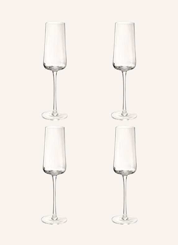 Westwing Collection set of 4 champagne glasses CAMI WHITE
