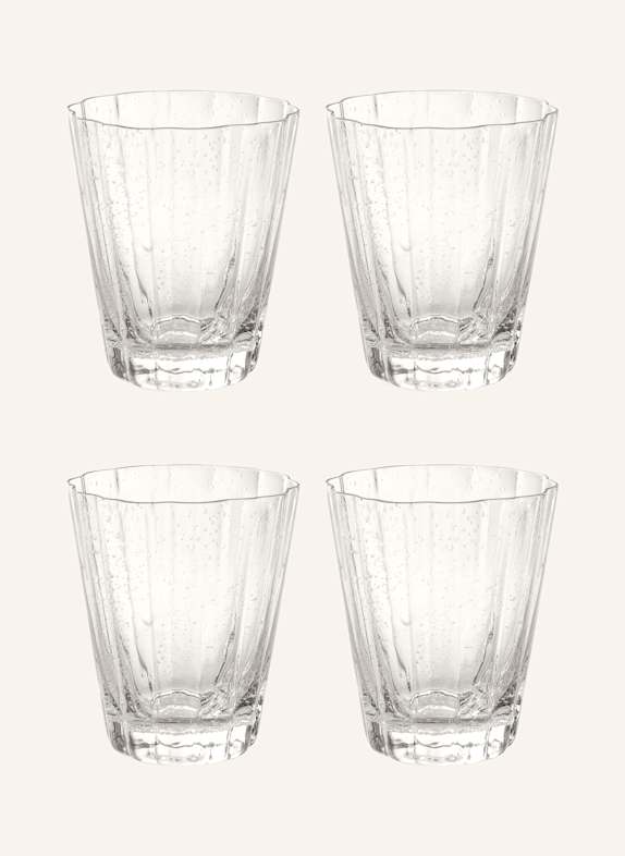 Westwing Collection 4er-Set Wassergläser SCALLOP WEISS