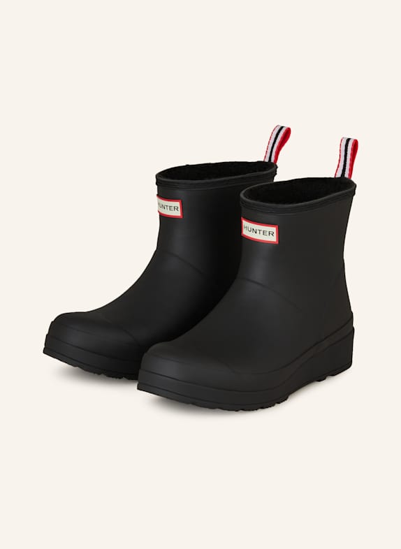 HUNTER Gummistiefel PLAY SHORT INSULATED SCHWARZ