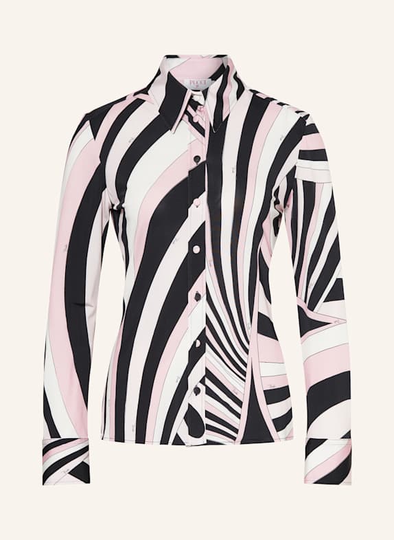 PUCCI Hemdbluse SCHWARZ/ WEISS/ ROSA