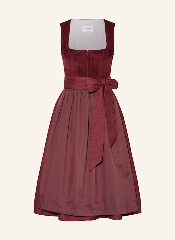LIMBERRY Dirndl TIA mit zweiter Schürze DUNKELROT