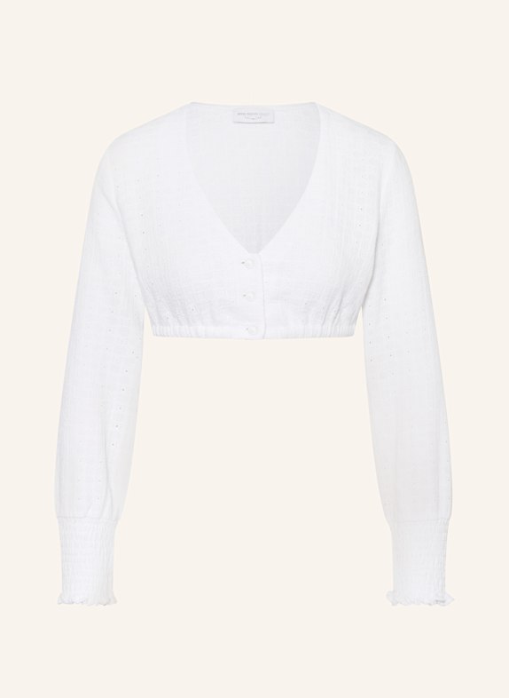 anno domini Dirndlbluse ILSE aus Lochspitze WEISS