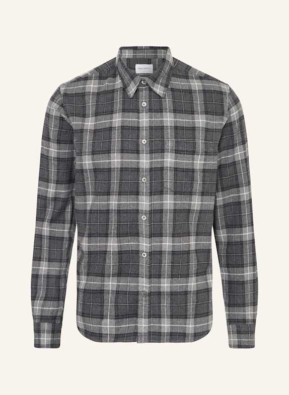NORSE PROJECTS Flanellhemd OSVALD Comfort Fit GRAU/ DUNKELGRAU/ HELLGRAU