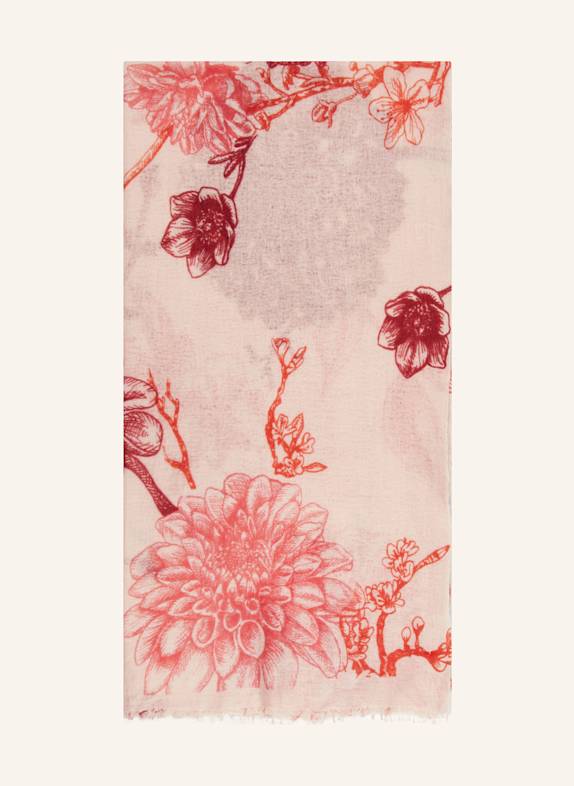 Mouleta Cashmere-Schal HELLROSA/ ROT/ DUNKELROT