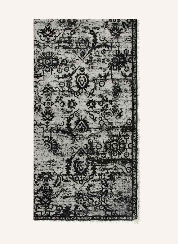 Mouleta Cashmere-Schal SCHWARZ/ HELLGRAU
