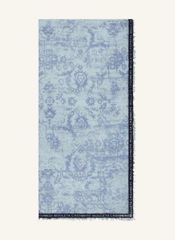 Mouleta Cashmere-Schal HELLBLAU/ DUNKELBLAU