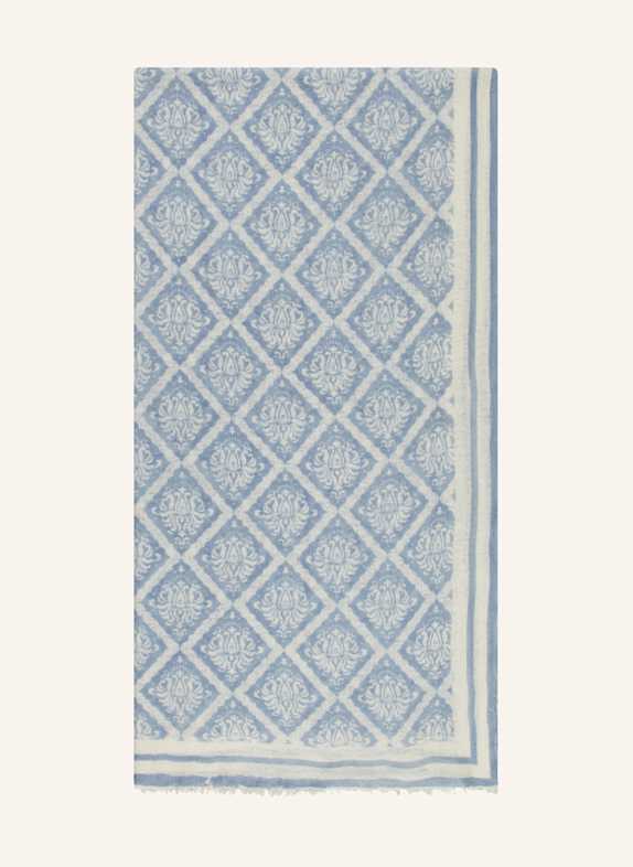 Mouleta Cashmere-Schal HELLBLAU/ WEISS