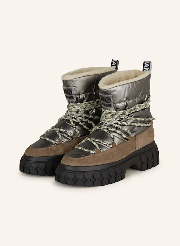 NO NAME Schnürboots GRAVITEE GRAU/ TAUPE
