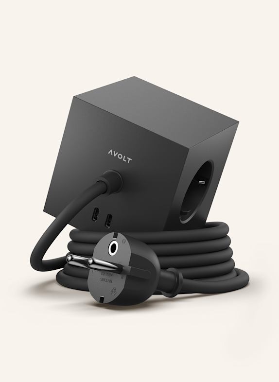 AVOLT Steckdosenleiste SQUARE 1 SCHWARZ