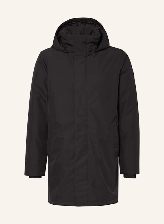 QUARTZ Co. Daunenparka LABRADOR mit abnehmbarer Kapuze SCHWARZ