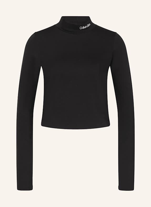 Calvin Klein Jeans Cropped long sleeve shirt BLACK/ WHITE