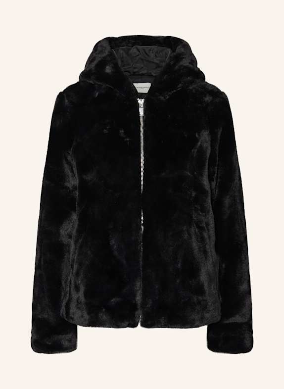 CLAUDIE PIERLOT Kunstfell-Jacke SCHWARZ