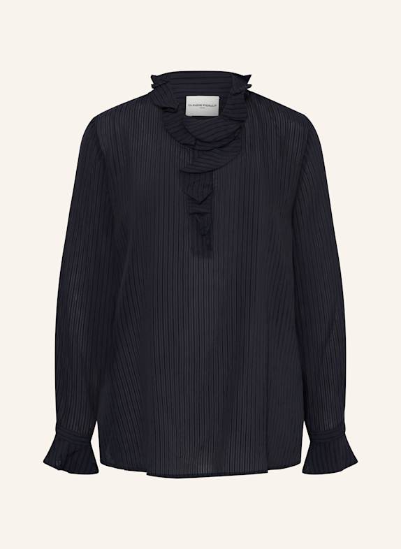 CLAUDIE PIERLOT Blusenshirt mit Volants DUNKELBLAU