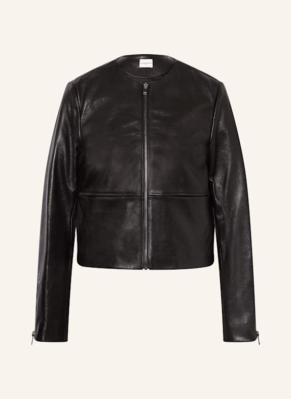 CLAUDIE PIERLOT Lederjacke SCHWARZ