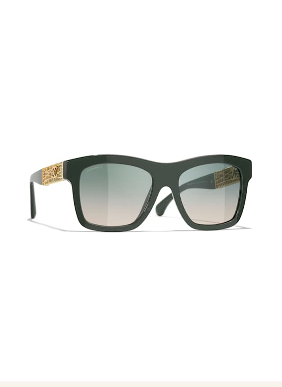 CHANEL Rechteckige Sonnenbrille 1791S3 - GRÜN/ BRAUN