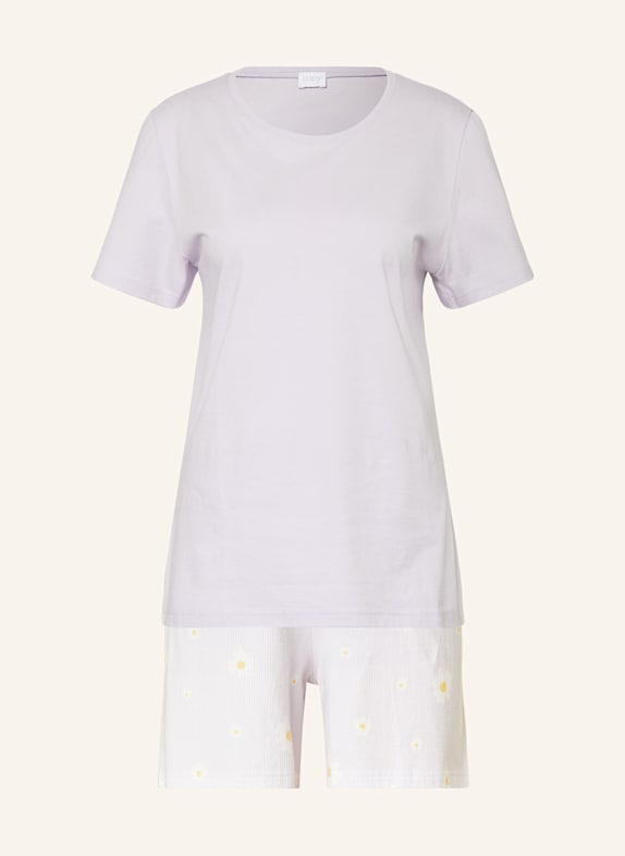 mey Shorty-Schlafanzug Serie DAISY DREAMS HELLLILA/ WEISS/ GELB