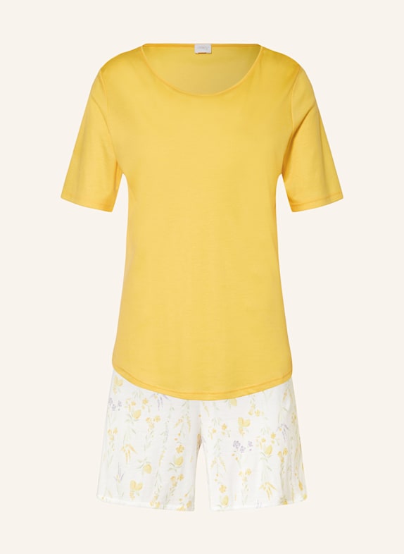 mey Shorty-Schlafanzug Serie LOVELY LEMONS GELB/ WEISS/ HELLGRÜN