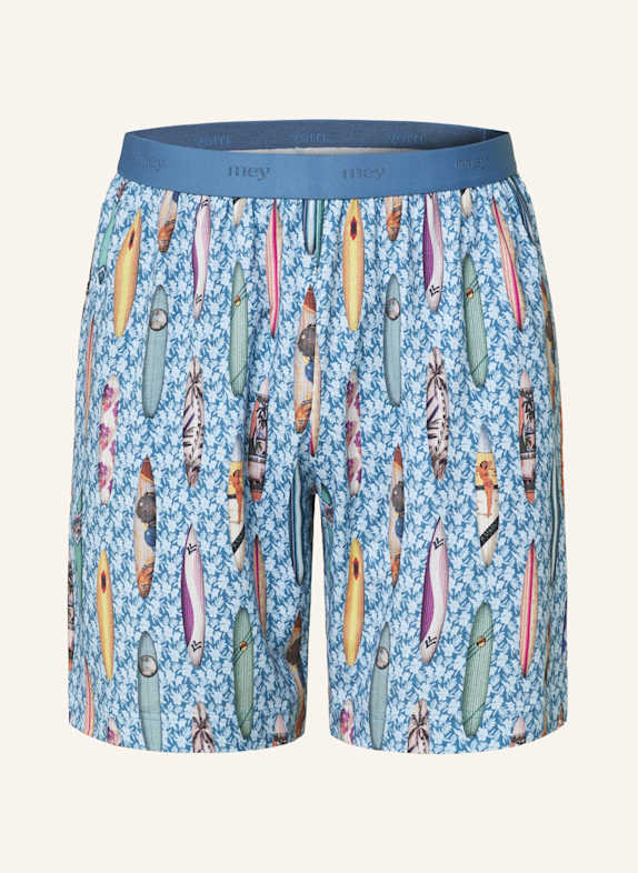 mey Schlafshorts Serie BEACH BOARD DREAMS HELLBLAU/ GRÜN/ LILA