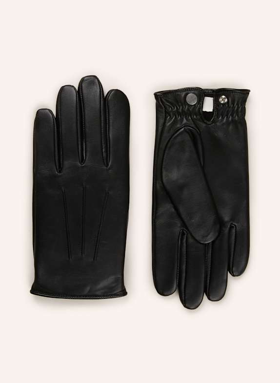 SANDRO Lederhandschuhe SCHWARZ