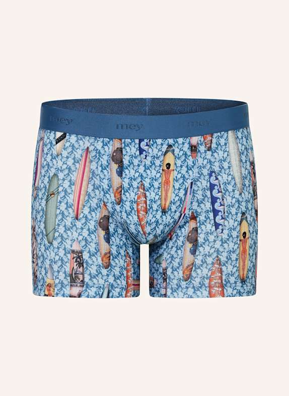 mey Boxershorts Serie BEACH BOARD DREAMS HELLBLAU/ BLAU/ ROT