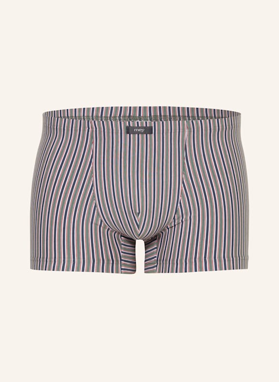 mey Boxershorts Serie GREEN STRIPES KHAKI/ OLIV/ WEISS
