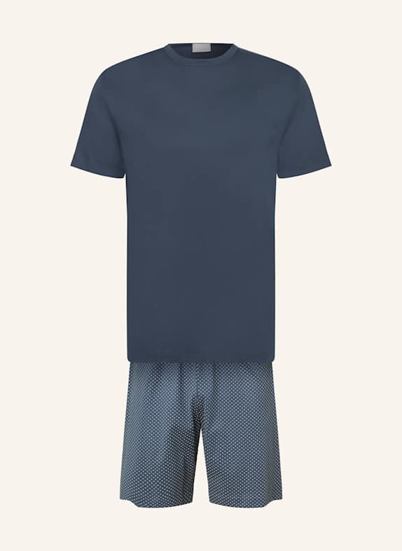 mey Shorty-Schlafanzug Serie EASY GEO GRAU/ DUNKELGRAU/ WEISS