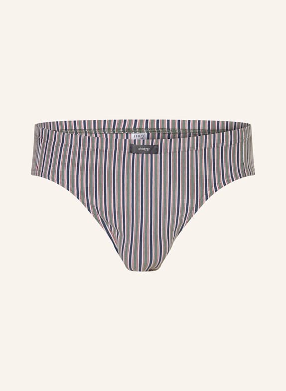 mey Slip Serie GREEN STRIPES KHAKI/ OLIV/ WEISS