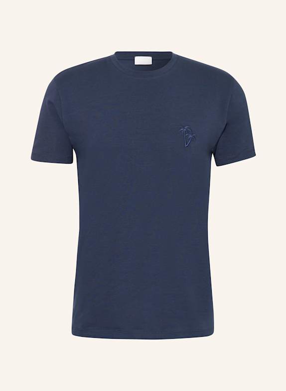 mey Schlafshirt Serie PALM HAVEN DUNKELBLAU