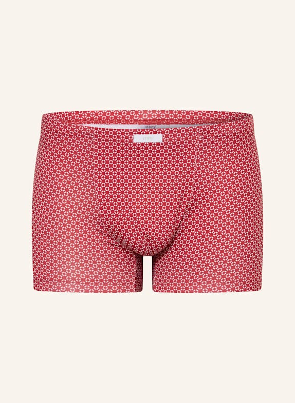 mey Boxershorts Serie STRAIGHT SQUARES ROT/ WEISS
