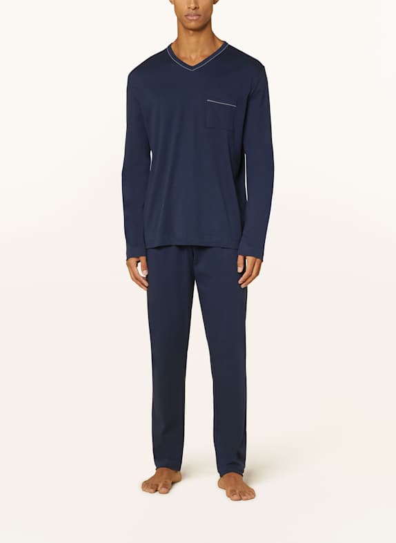 mey Pyjamas serie PURE NIGHT MÖRKBLÅ