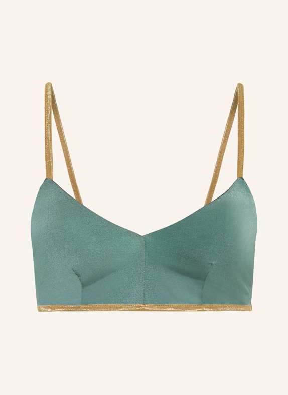 MYMARINI Bustier-Bikini-Top SHINE zum Wenden mit UV-Schutz 50+ GRÜN/ MINT
