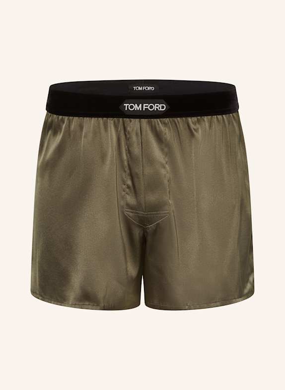TOM FORD Boxer shorts in silk  KHAKI