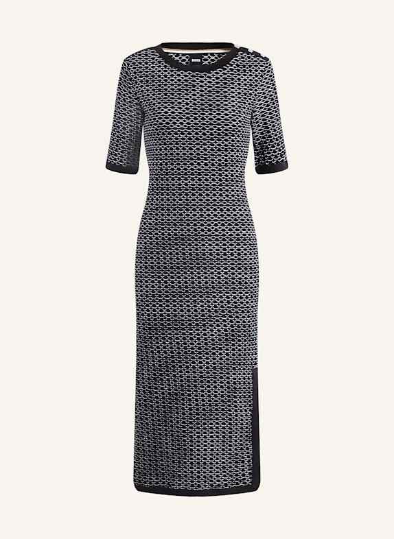 BOSS Knit dress ETANAH BLACK/ WHITE