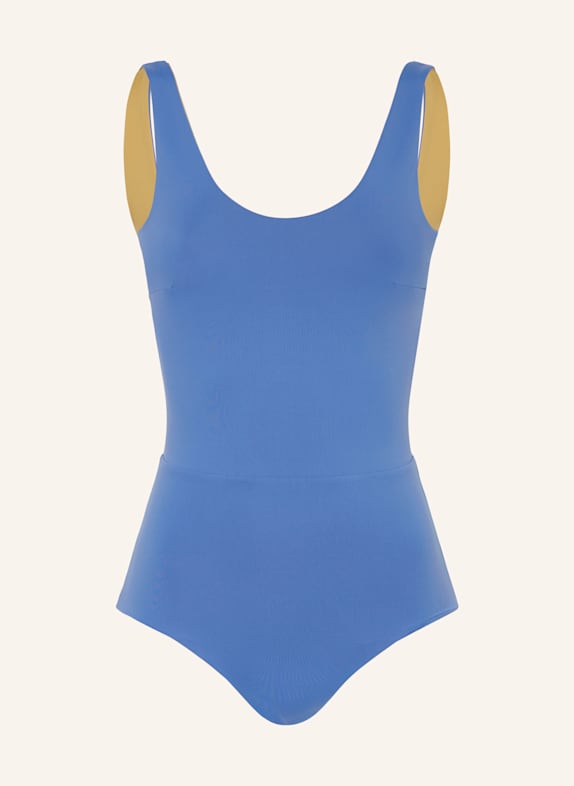 MYMARINI Badeanzug PLAINBODY zum Wenden mit UV-Schutz 50+ BLAU
