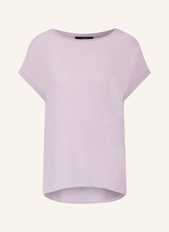 oui Blusenshirt im Materialmix HELLLILA