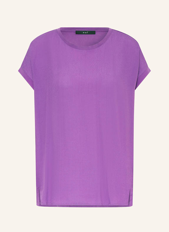 oui Shirt blouse in mixed materials PURPLE
