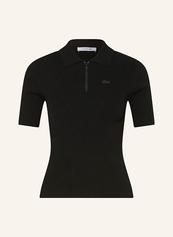 LACOSTE Strickshirt SCHWARZ