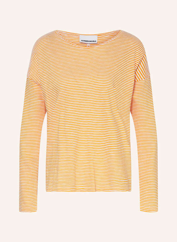 ARMEDANGELS Pullover XIANAA ORANGE/ WEISS