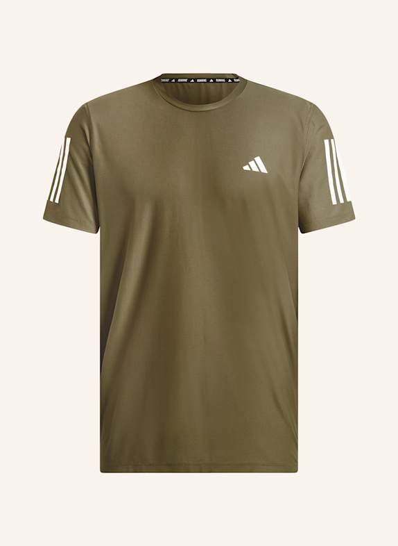 adidas Running shirt OWN THE RUN KHAKI/ WHITE