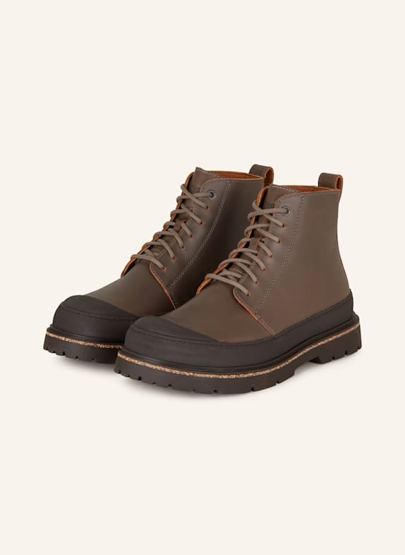 BIRKENSTOCK Schnürboots PRESCOTT TAUPE/ DUNKELBRAUN