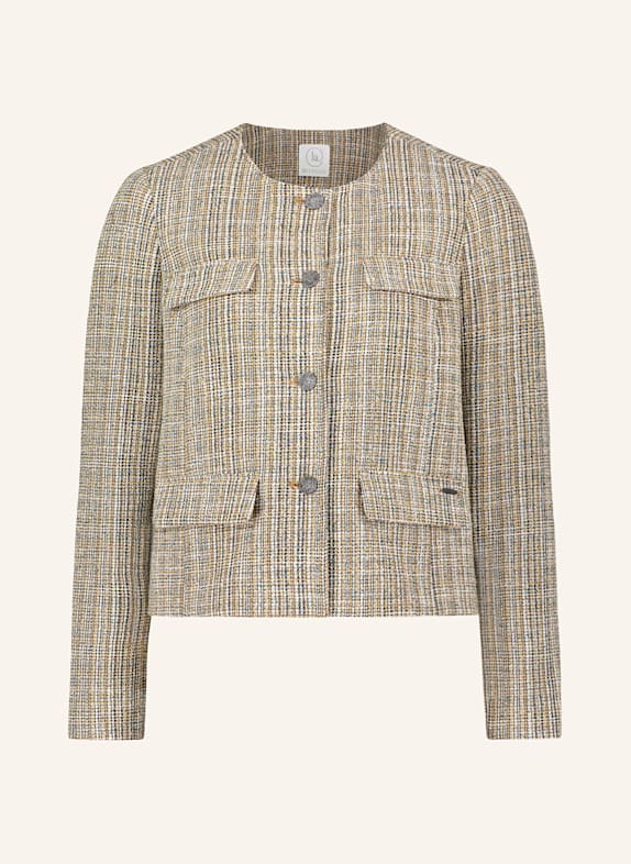 BETTY&CO Kastenjacke aus Tweed mit Glitzergarn CAMEL/ CREME/ SCHWARZ